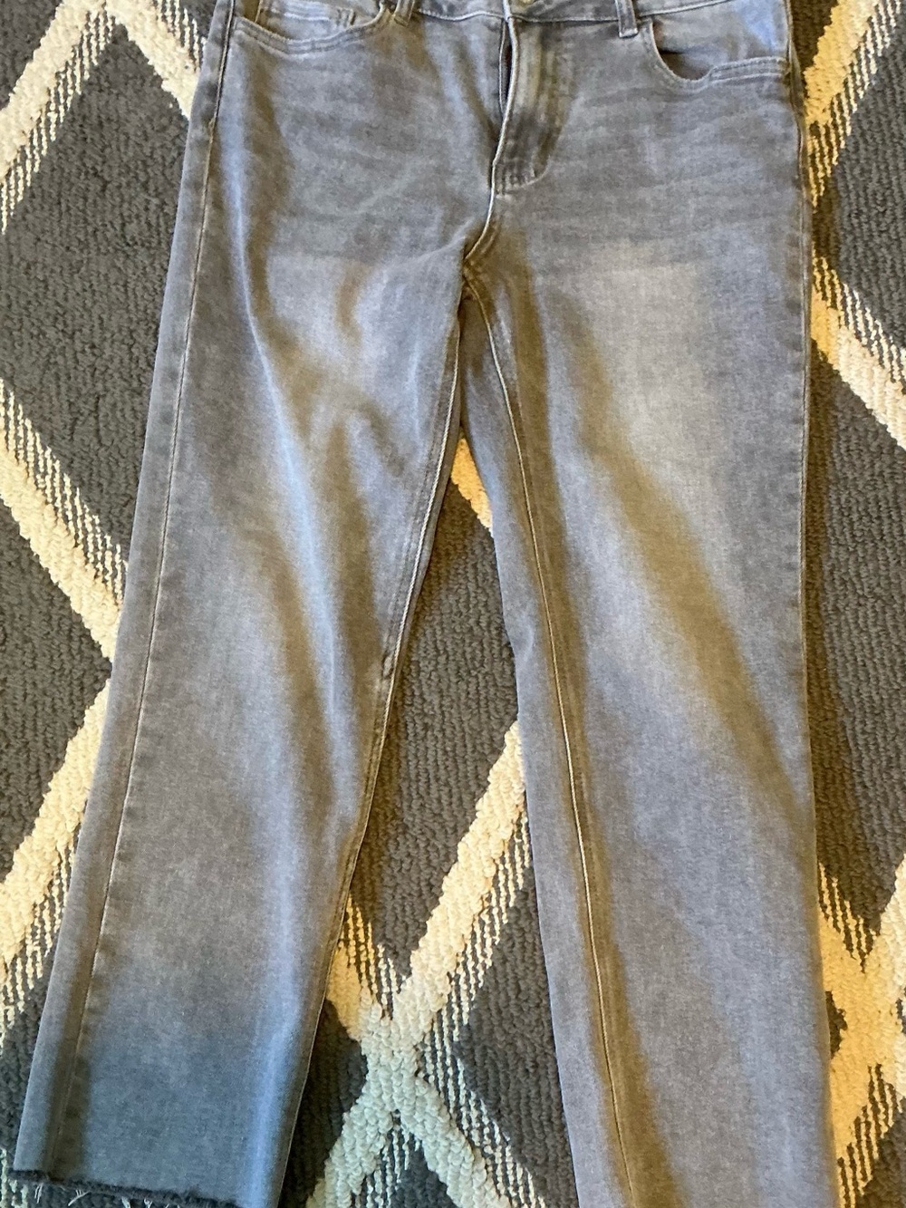 Women's Gray Wide-Leg Jeans - Casual Flare Style